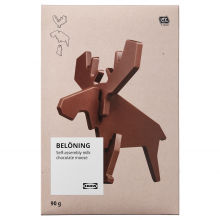 BELÖNING, Молочный шоколад фигурный «Лось», детали для сборки Сертификат UTZ