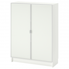 BILLY БИЛЛИ / MORLIDEN МОРЛИДЕН, Шкаф книжный со стеклянными дверьми, белый/стекло