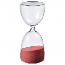 EFTERTÄNKA ЭФТЕТЭНКА, Декоративные песочные часы, прозрачное стекло/темно-розовый