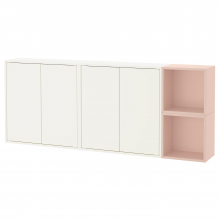 EKET ЭКЕТ, Комбинация настенных шкафов, белый/бледно-розовый