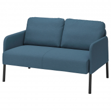 GLOSTAD ГЛОСТАД, 2-местный диван, Книса классический синий