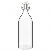 KORKEN КОРКЕН, Бутылка с пробкой, прозрачное стекло