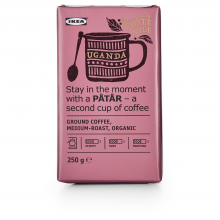 PÅTÅR, Кофе молотый, средней обжарки, Уганда/100 % зерна Арабики/Сертификат UTZ