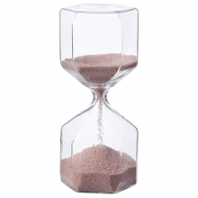 TILLSYN ТИЛЛСЮН, Декоративные песочные часы, прозрачное стекло/светло-розовый